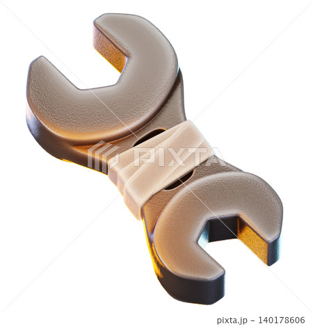 spanner 3d render icon, construction illustration 140178606