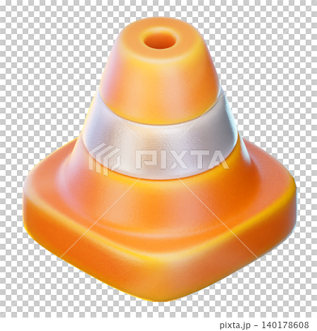 traffic cone 3d render icon, construction illustration traffic cone 3d render icon, construction illustration 140178608