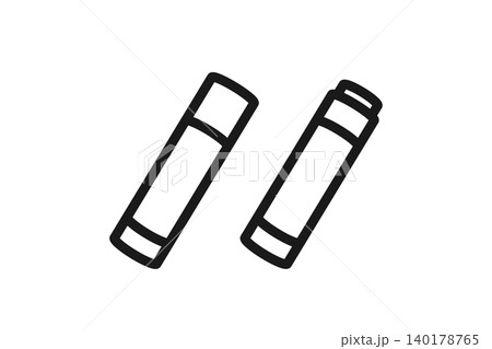 スティックのりの線画アイコン グルースティックイラスト素材 スティックのりの線画アイコン グルースティックイラスト素材 140178765