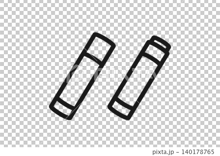 スティックのりの線画アイコン グルースティックイラスト素材 スティックのりの線画アイコン グルースティックイラスト素材 140178765