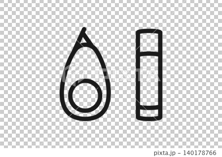 Tape glue and stick glue set line art icon, illustration material for a set of 2 types of glue Tape glue and stick glue set line art icon, illustration material for a set of 2 types of glue 140178766
