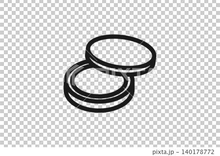 Red ink pad line art icon - Stamp pad/ink pad illustration material Red ink pad line art icon - Stamp pad/ink pad illustration material 140178772