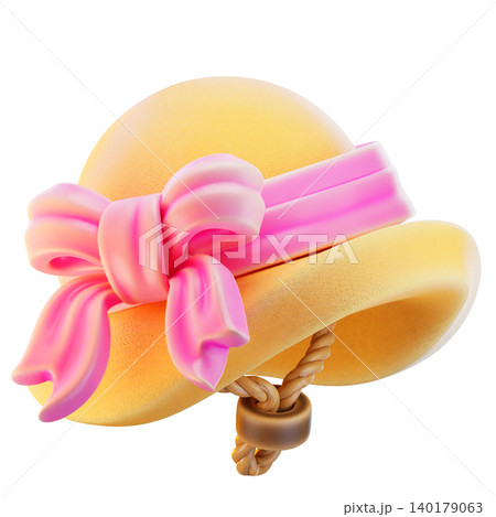 beach hat 3d render icon, hat illustration beach hat 3d render icon, hat illustration 140179063