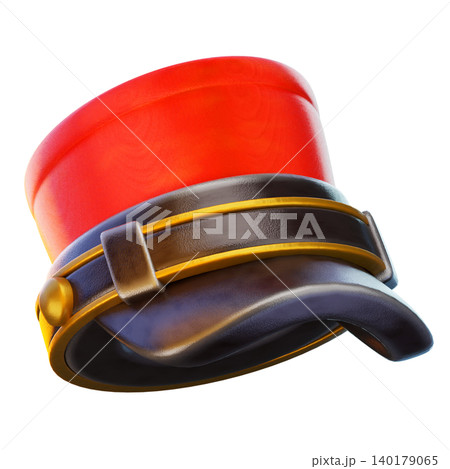 bellboy hat 3d render icon, hat illustration bellboy hat 3d render icon, hat illustration 140179065