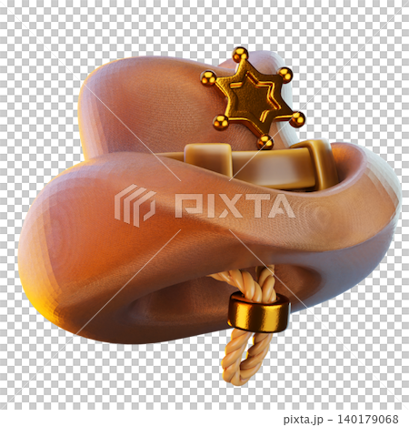 cowboy hat 3d render icon, hat illustration cowboy hat 3d render icon, hat illustration 140179068