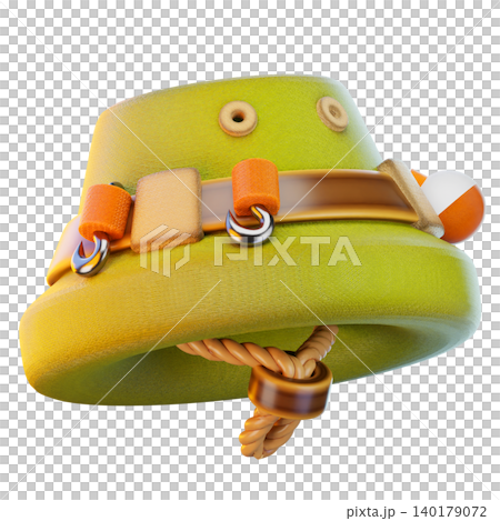 fisherman hat 3d render icon, hat illustration fisherman hat 3d render icon, hat illustration 140179072