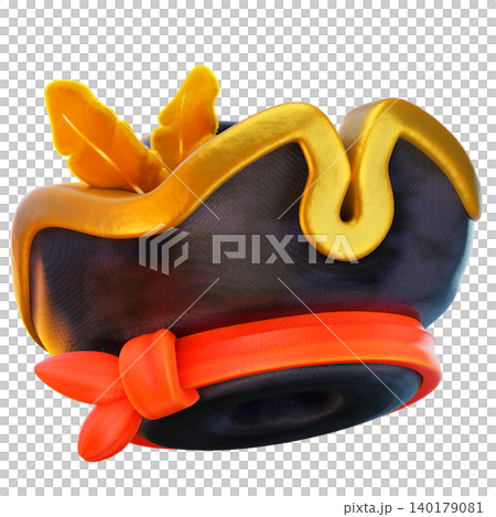 pirate hat 3d render icon, hat illustration 140179081