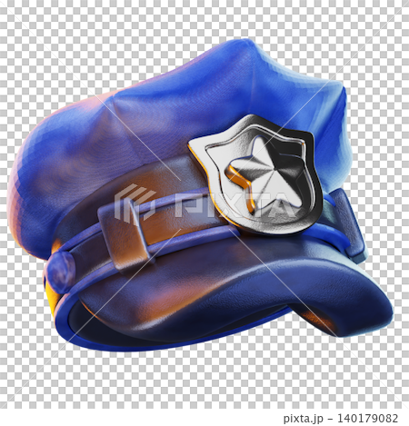 police hat 3d render icon, hat illustration police hat 3d render icon, hat illustration 140179082