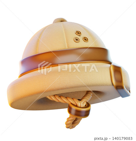 safari hat 3d render icon, hat illustration safari hat 3d render icon, hat illustration 140179083