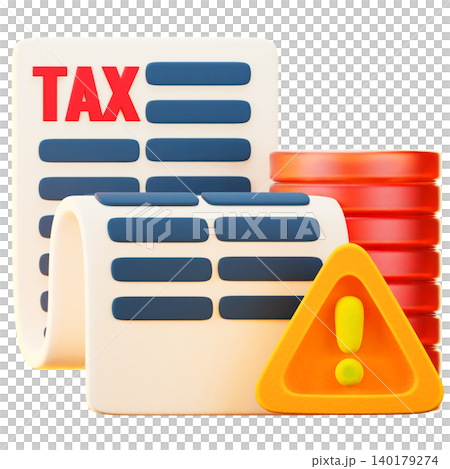 tax alert 3d render icon, hat illustration tax alert 3d render icon, hat illustration 140179274