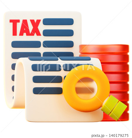tax audit 3d render icon, hat illustration tax audit 3d render icon, hat illustration 140179275