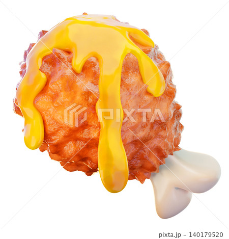 Fried Chicken, 3d render icon, fast food illustration Fried Chicken, 3d render icon, fast food illustration 140179520