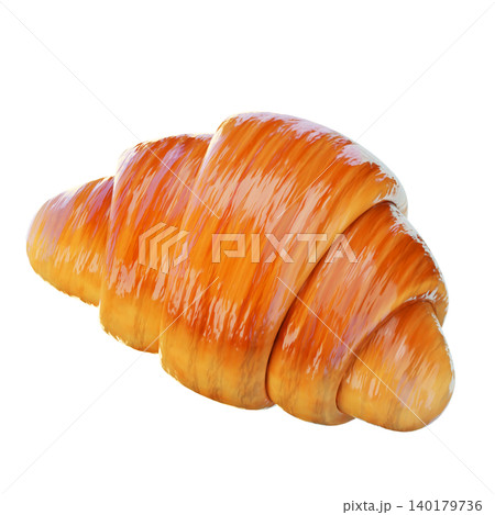 Croissant 3D render icon, Pastry illustration Croissant 3D render icon, Pastry illustration 140179736