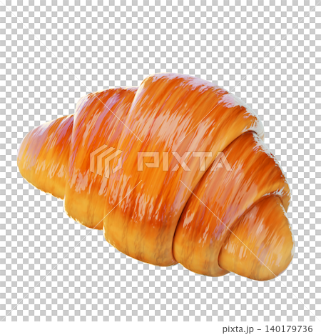 Croissant 3D render icon, Pastry illustration Croissant 3D render icon, Pastry illustration 140179736