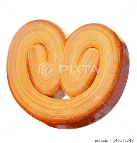 Palmier 3D render icon, Pastry illustration Palmier 3D render icon, Pastry illustration 140179742