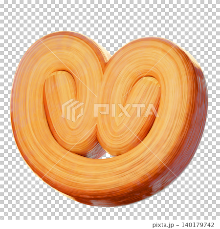 Palmier 3D render icon, Pastry illustration Palmier 3D render icon, Pastry illustration 140179742