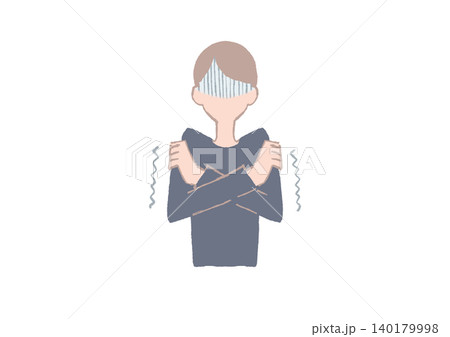 寒気がする男性のイラスト 140179998