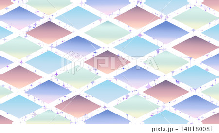 パステルグラデーションの幾何学背景 菱形パターンのデザイン素材 パステルグラデーションの幾何学背景 菱形パターンのデザイン素材 140180081