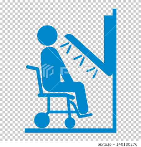 Shower for elderly care / Pictograms for elderly care, welfare, and barrier-free design Shower for elderly care / Pictograms for elderly care, welfare, and barrier-free design 140180276