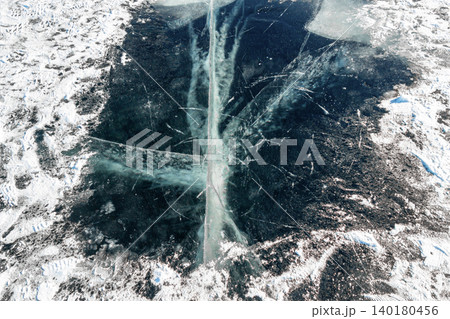 Transparency of river ice. Transparency of river ice. 140180456