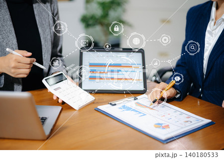 Co working process, team working.Coding software developer work with AR new design dashboard computer icons.team business concept Co working process, team working.Coding software developer work with AR new design dashboard computer icons.team business concept 140180533