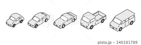 自動車のアイコンセット 自動車のアイコンセット 140181789