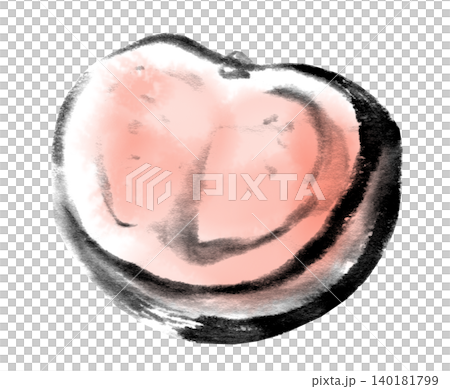 Ink painting, ink painting, cross-section of a tomato Ink painting, ink painting, cross-section of a tomato 140181799