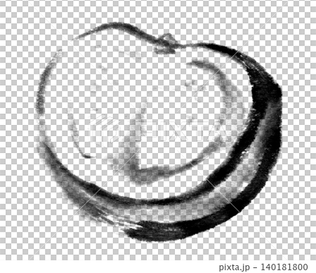 Ink painting, ink painting, cross-section of a tomato Ink painting, ink painting, cross-section of a tomato 140181800