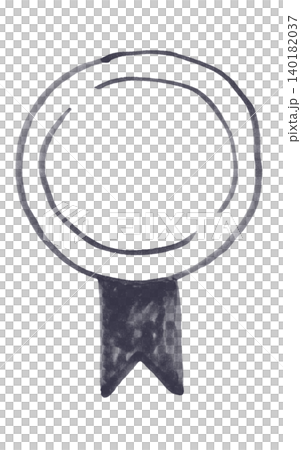 Ranking medal design without numbers, drawn with a soft marker. (Monochrome 2) Ranking medal design without numbers, drawn with a soft marker. (Monochrome 2) 140182037