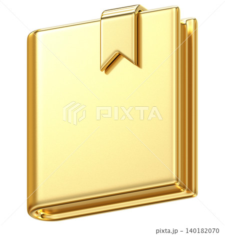 Premium golden book icon with bookmark for education, knowledge, and documentation, metallic finish suitable for library archives and professional reading applications Premium golden book icon with bookmark for education, knowledge, and documentation, metallic finish suitable for library archives and professional reading applications 140182070