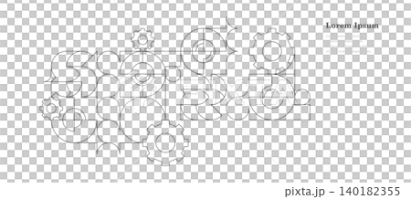 Geometry Abstract Gear Pattern Technology background Geometry Abstract Gear Pattern Technology background 140182355