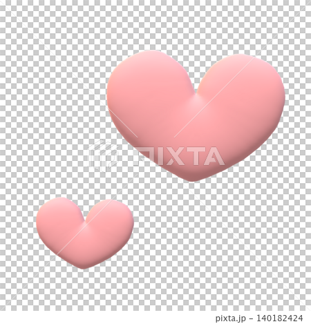 クレイ風ぷっくりハート クレイ風ぷっくりハート 140182424