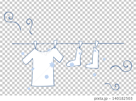 Laundry that has been hung out to dry smells bad 140182503