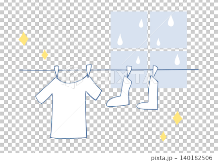 Drying clothes indoors - clean Drying clothes indoors - clean 140182506