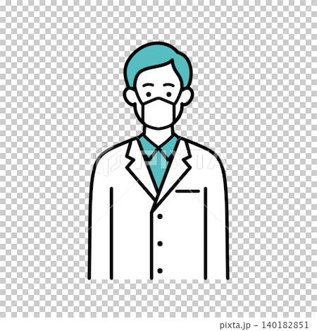 マスクをする男性薬剤師 マスクをする男性薬剤師 140182851