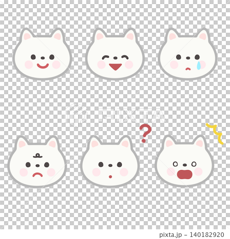 貓臉表情套裝 140182920