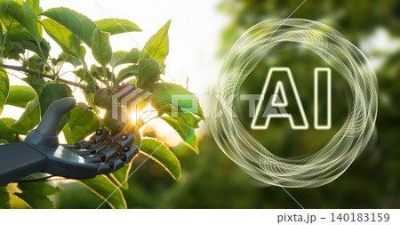 Using artificial intelligence in precision agriculture. Smart farming concept. 140183159