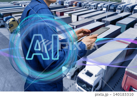 Using artificial intelligence for fleet management. Concept. 140183310