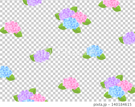 レトロな紫陽花模様の背景 140184615