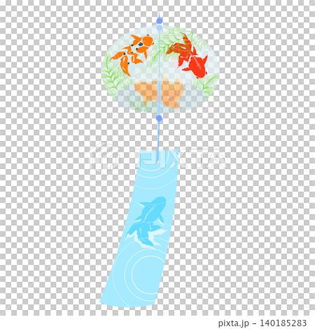 Wind chimes illustration Wind chimes illustration 140185283