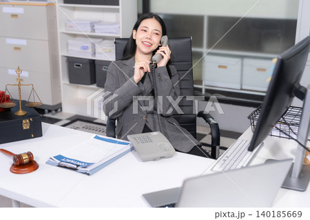 Lawyer and businesswoman or judge Consult with clients, legal and legal services. Lawyer and businesswoman or judge Consult with clients, legal and legal services. 140185669