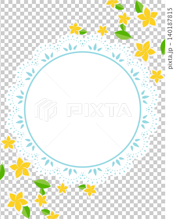Retro plumeria and lace background (vertical orientation) 140187815