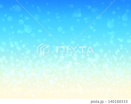 夏の海と砂浜をイメージした青いグラデーションの背景イラスト 140188333