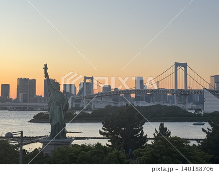お台場絶景 お台場夜景 レインボーブリッジ お台場絶景 お台場夜景 レインボーブリッジ 140188706
