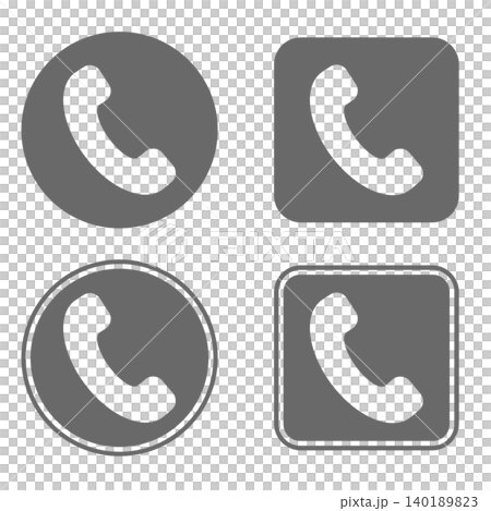 Simple vector phone icon set Simple vector phone icon set 140189823