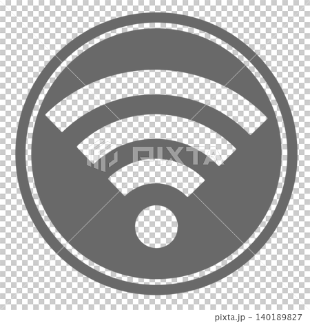 雙圓向量 Wi-Fi 圖標 雙圓向量 Wi-Fi 圖標 140189827