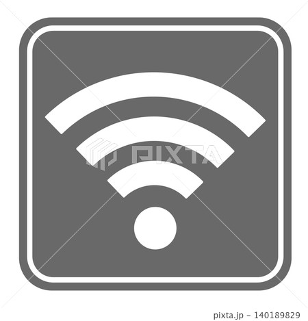 ベクターWi-Fiアイコン二重スクエア ベクターWi-Fiアイコン二重スクエア 140189829