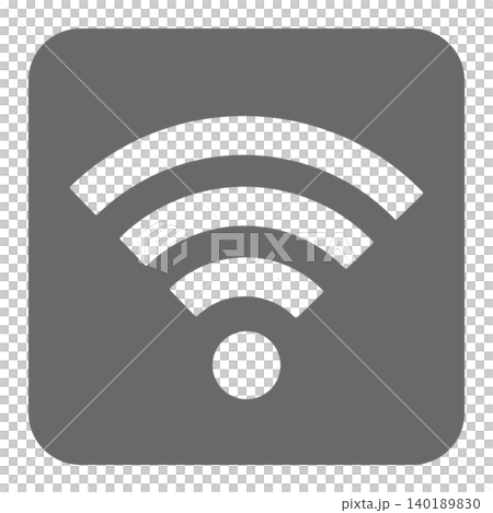 ベクターWi-Fiアイコンスクエア 140189830
