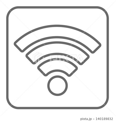 ベクターWi-Fiアイコンスクエア 140189832