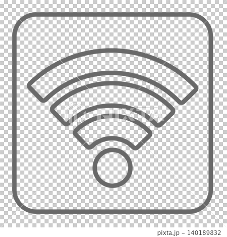 ベクターWi-Fiアイコンスクエア 140189832